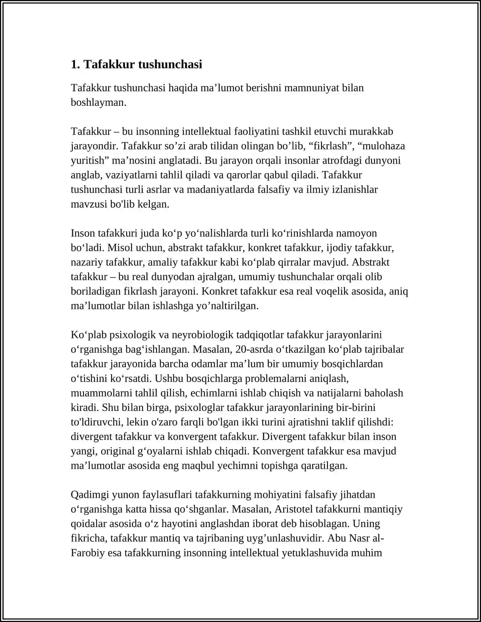 TAFQIQ BORASIDAGI NAZARIYALAR 3