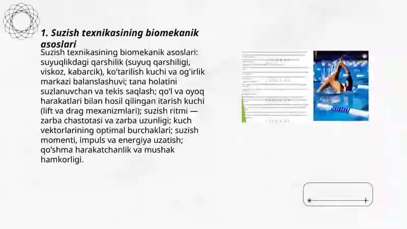 Suzish texnikasining biomekanik asoslari 3