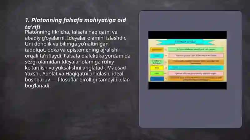 Platonning falsafa mohiyatiga oid ta'rifi 3