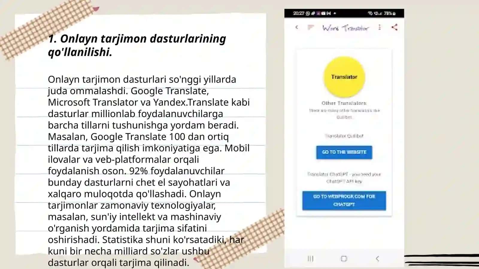 Onlayn tarjimon dasturlari bilan ishlash 3