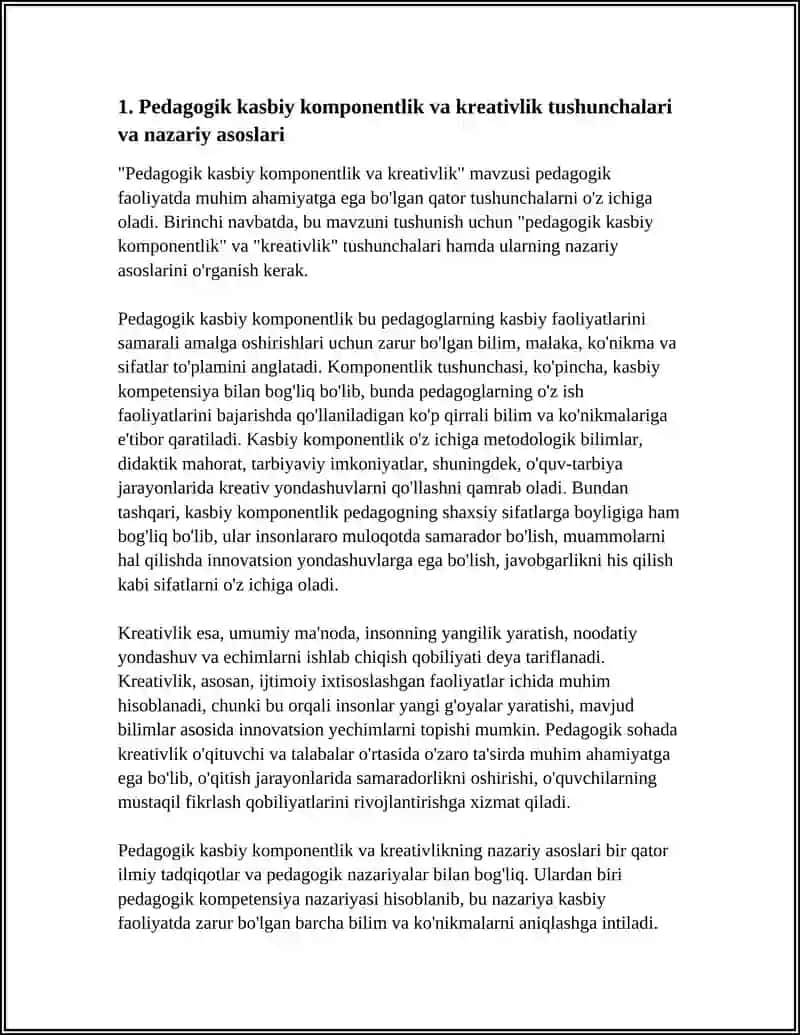 PEDAGOGIK KASBIY KOMPONENTLIK VA KREATIVLIK 3