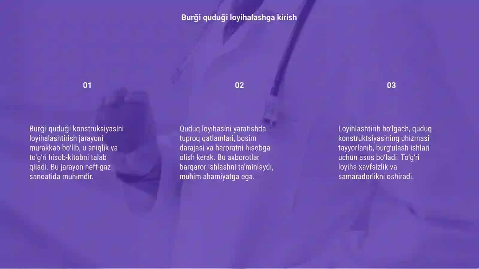 Burği quduği konstruksiyasini loyihalashtirish 3