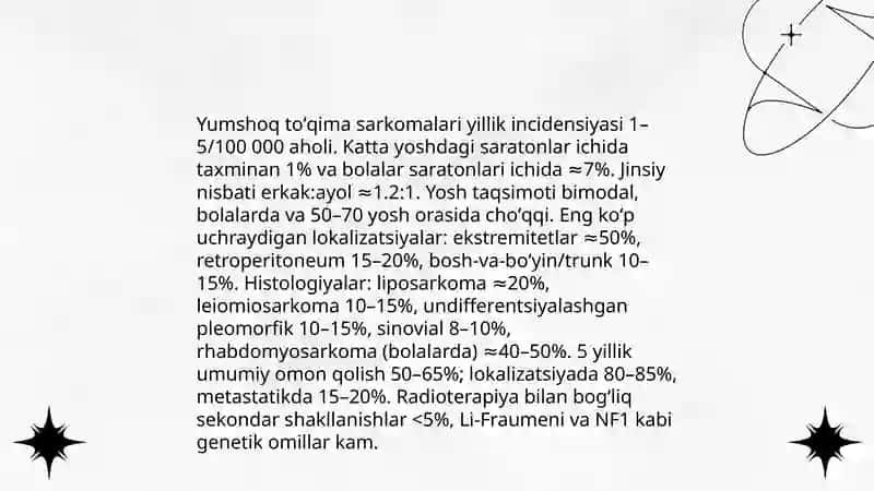 Yumshoq toʻqima va suyak sarkomasi 3