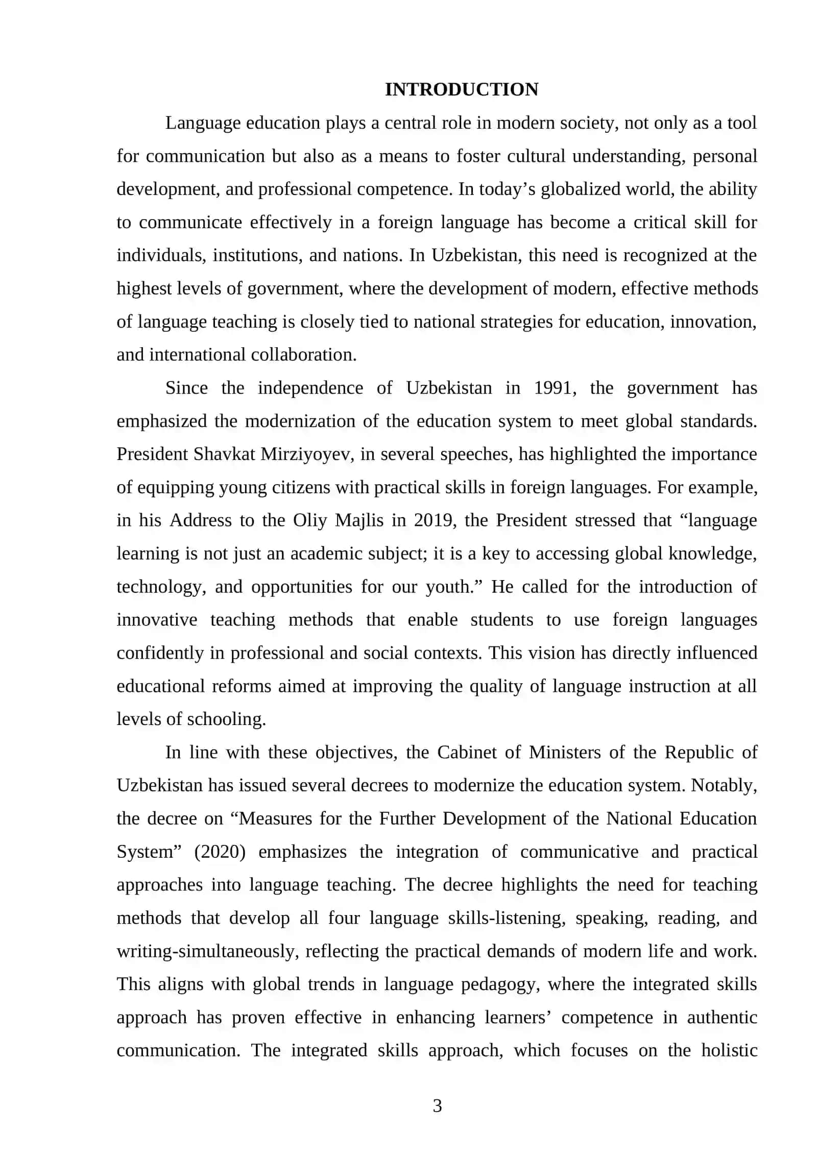 Course Work on Integrated Skills Approach in Modern Language Teaching 3