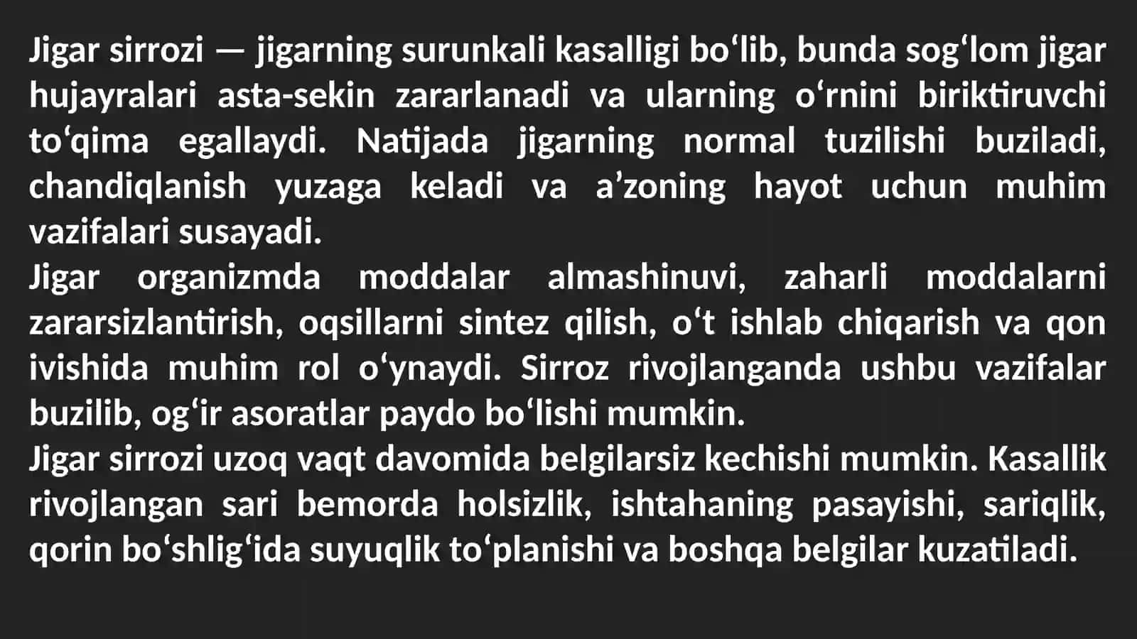 Jigar sirrozi kasalligi 3