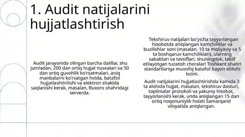Auditorlik tekshiruvini rejalashtirish 3