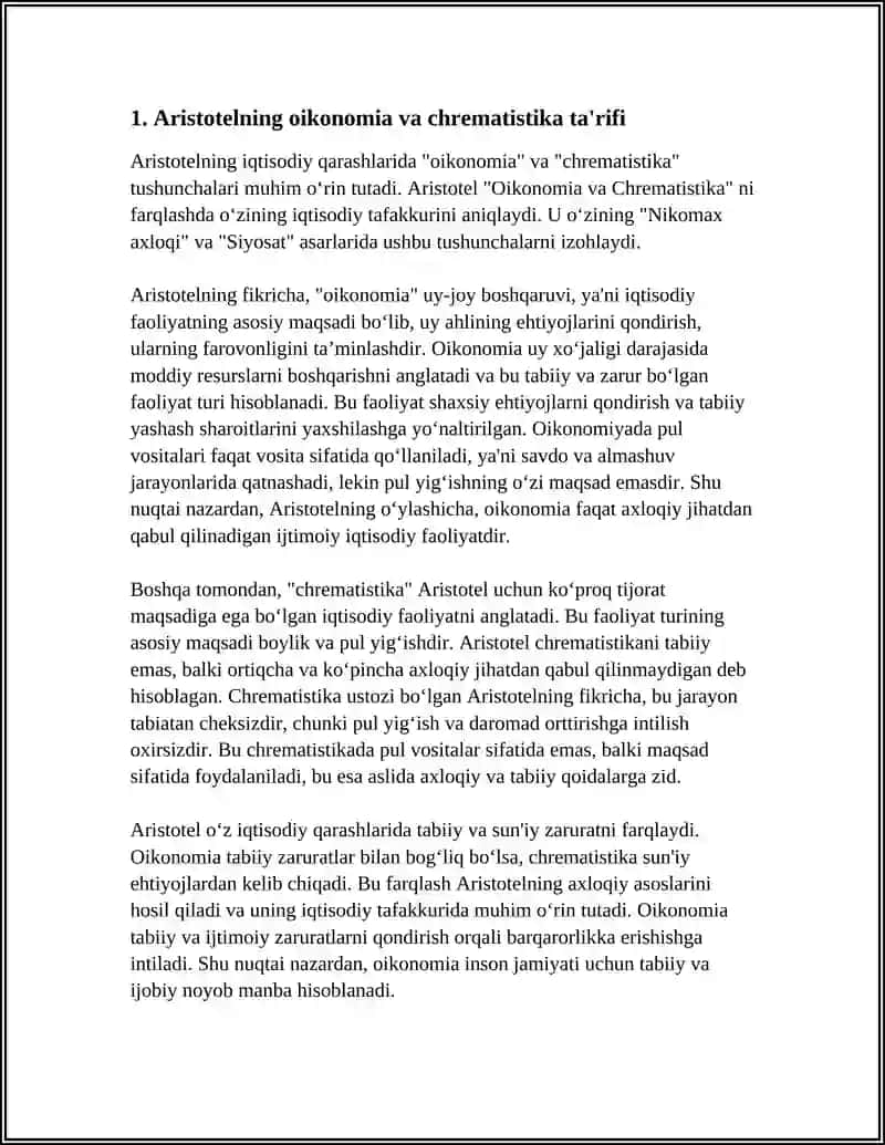 ARISTOTELNING IQTISODIY QARASHLARI 3