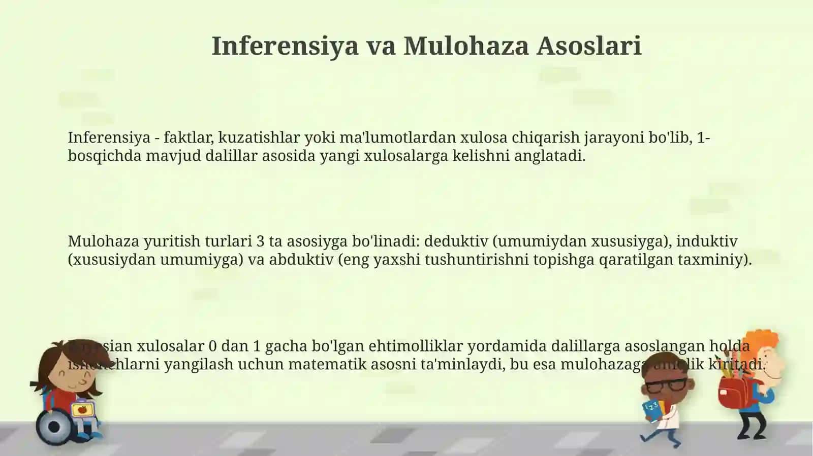 Inferensiya va Mulohaza Asoslari 3