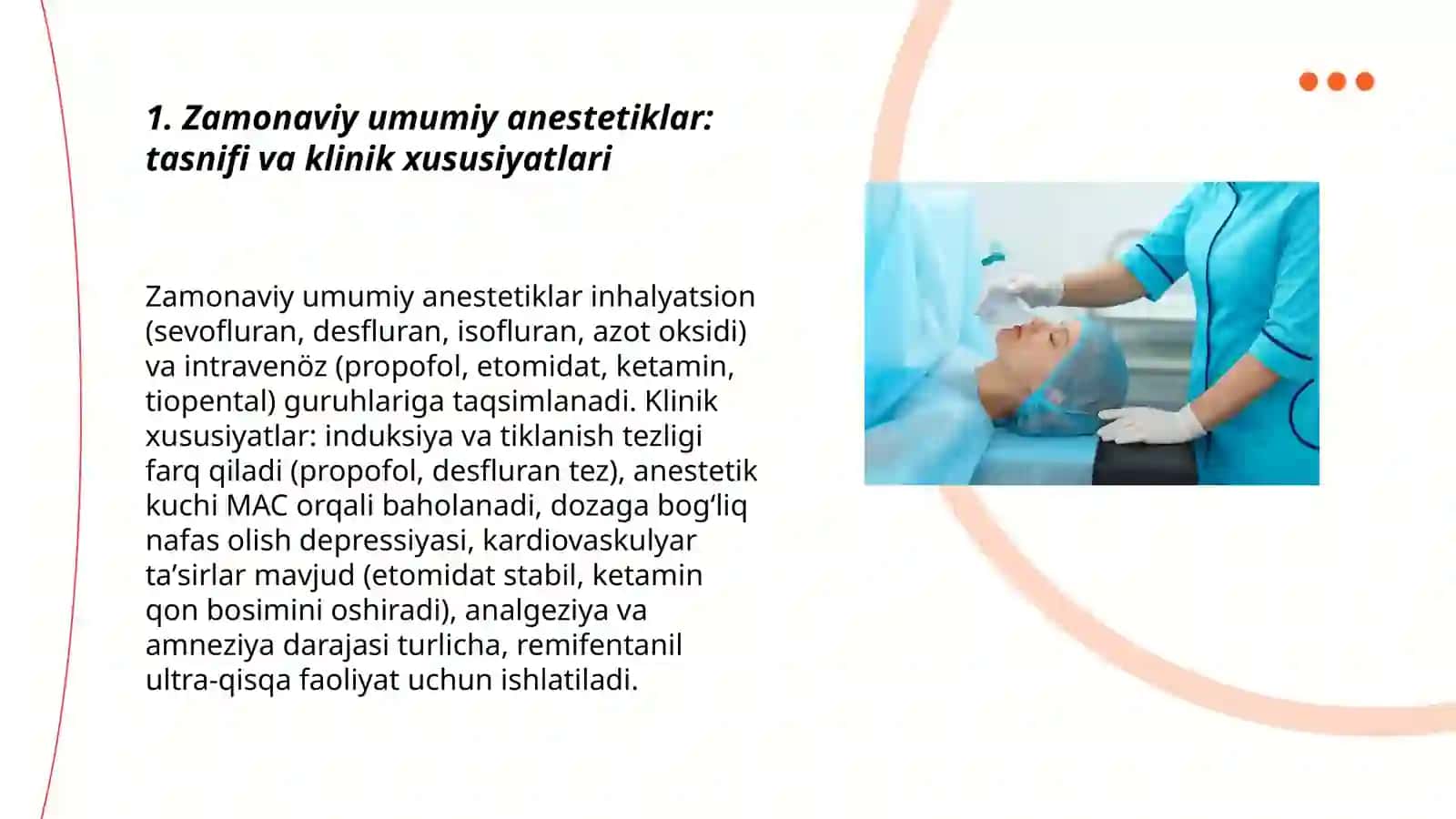 Zamonaviy anestetik vositalar 3