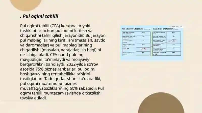 Pul oqimi tahlili 3