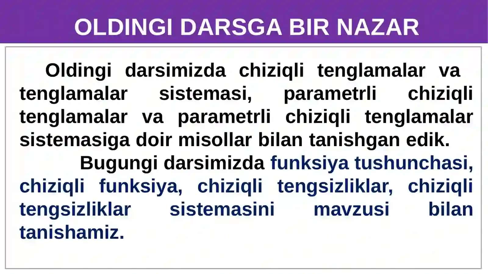 Funksiya Tushunchasi 3