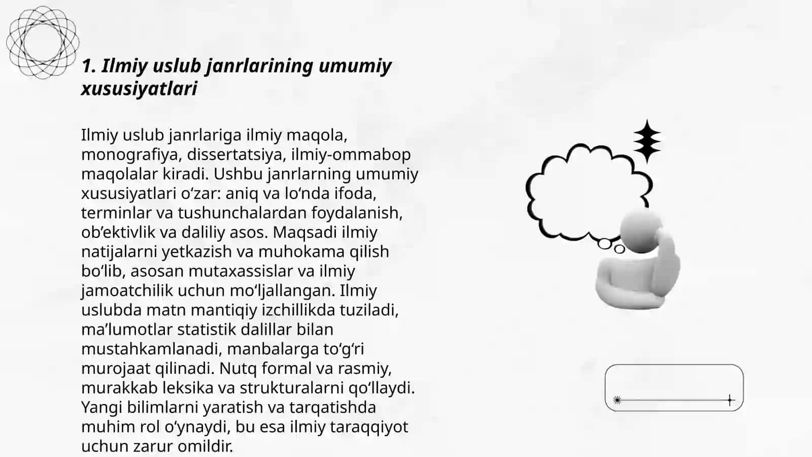 Ilmiy uslub janrlari. Kurs ishi 3