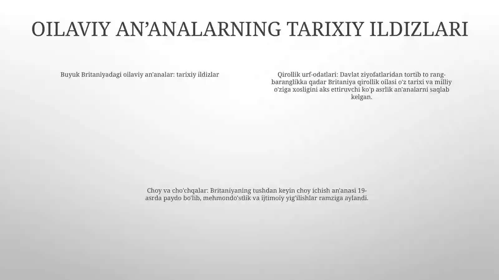 Buyuk Britaniyada Oilaviy Munosabatlar 3