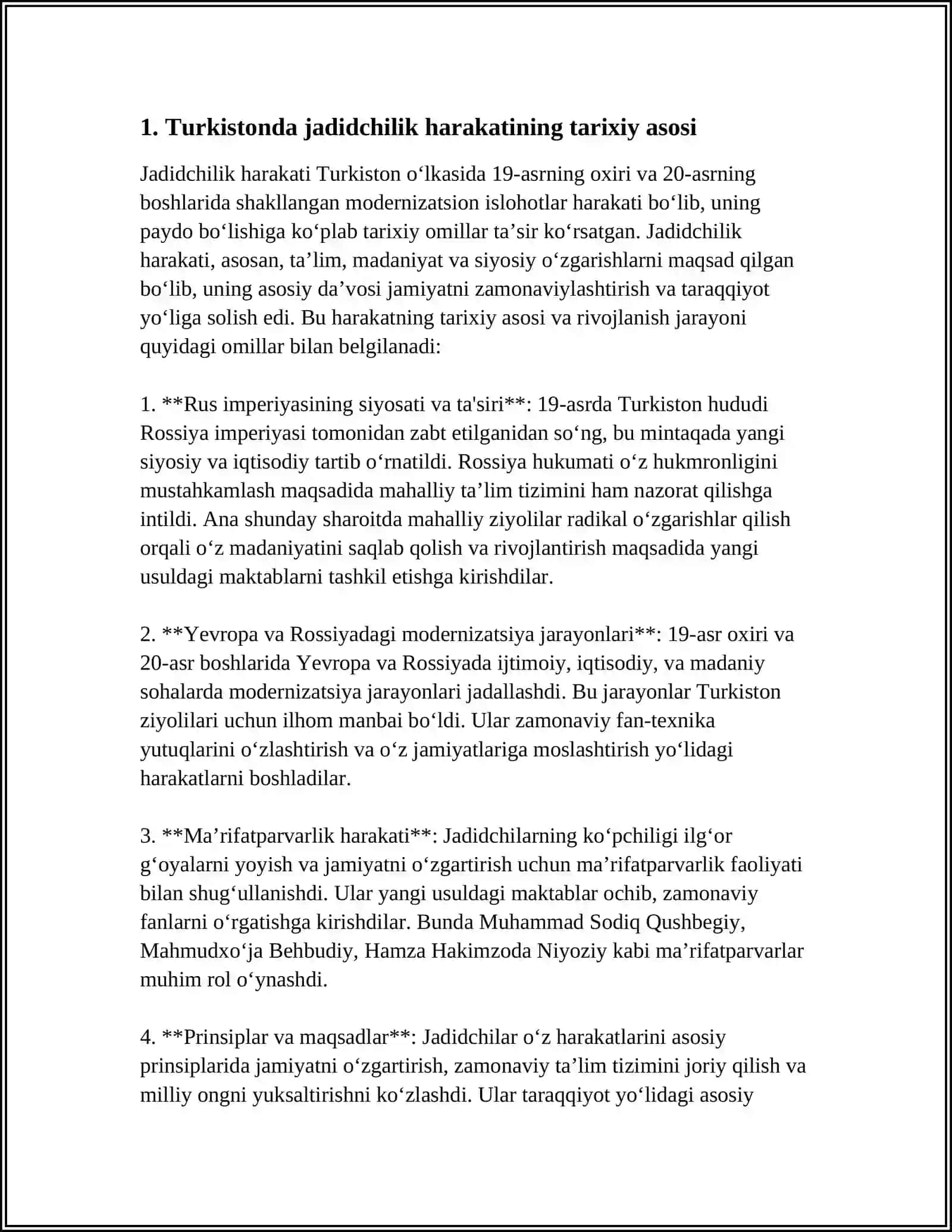 TURKISTONDA JADIDCHILIK HARAKATINING VUJUDGA KELISHI 3