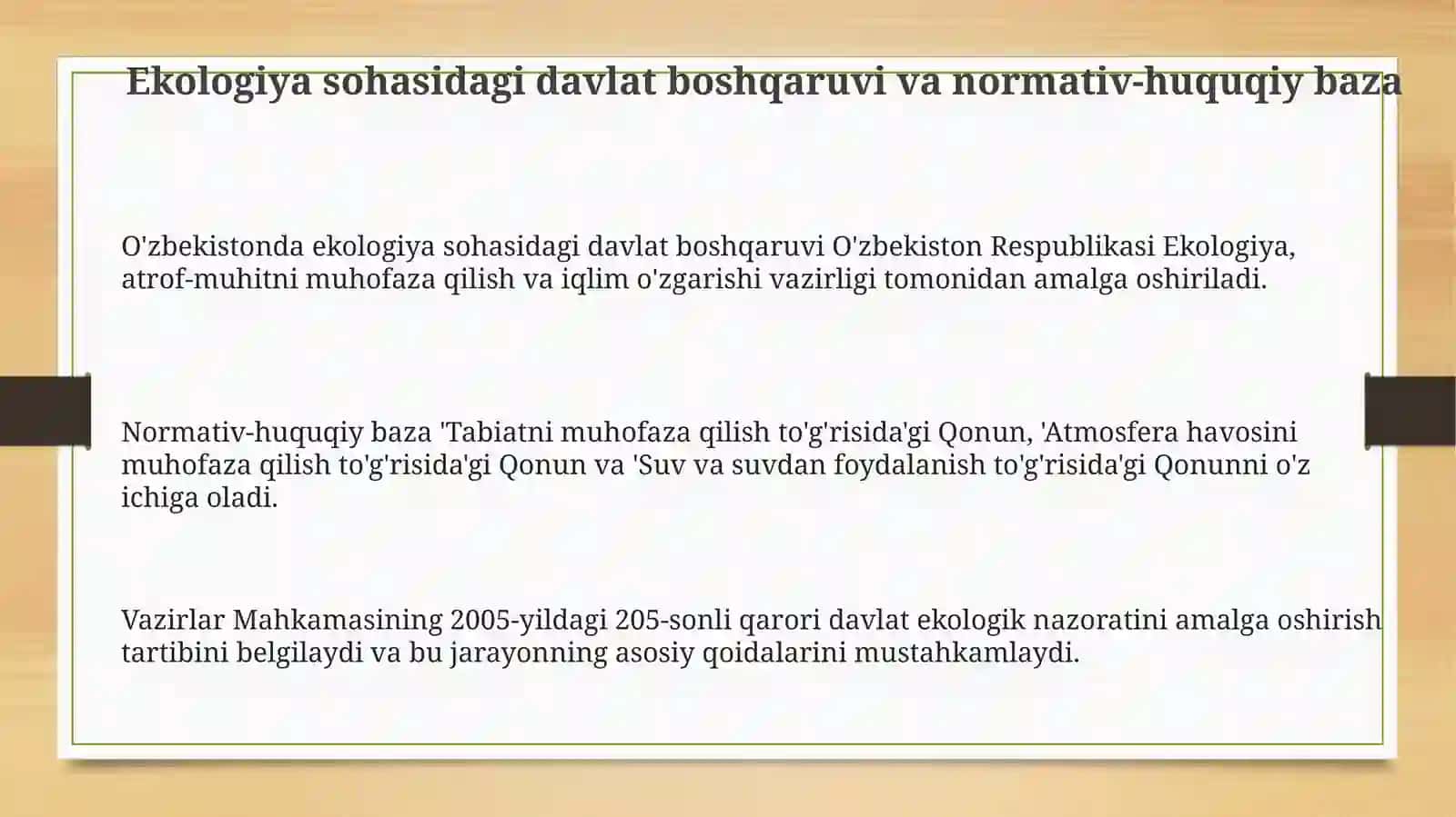Ekologiya sohasida davlat boshqaruvi 3