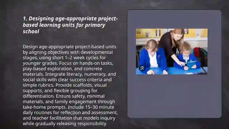 Teaching by Project Technologies 3
