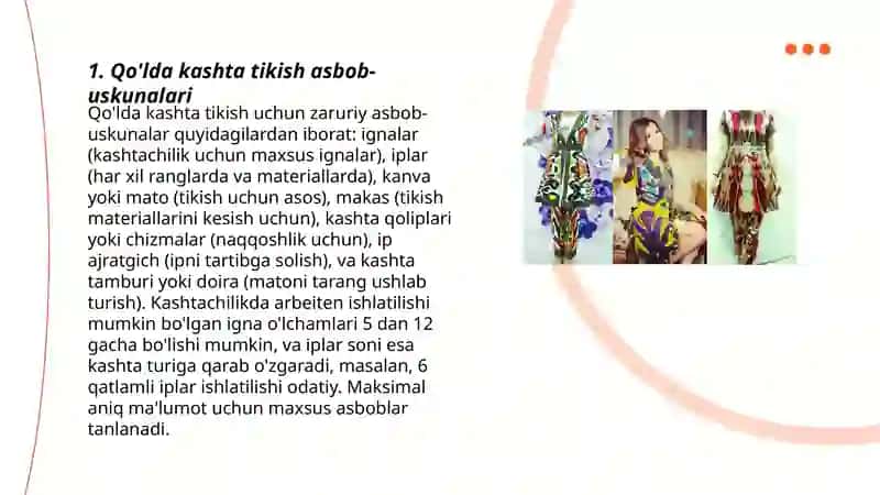 Qòlda kashta tikish sanatini òrganish 3