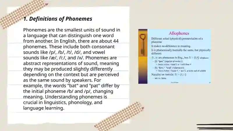 Phonemes and their types 3