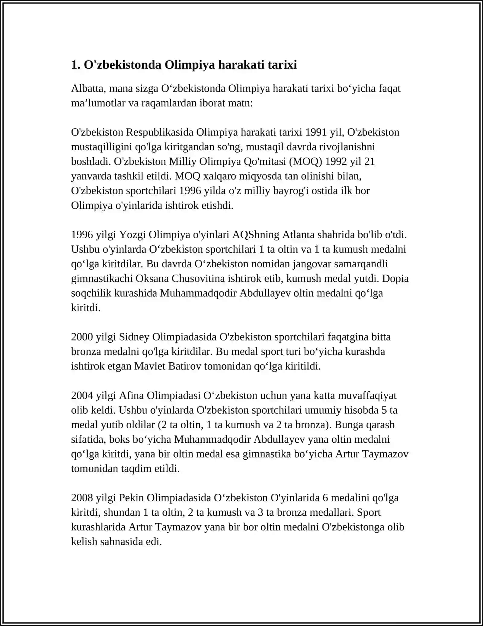 O‘ZBEKISTONDA OLIMPIYA HARAKATLARI 3