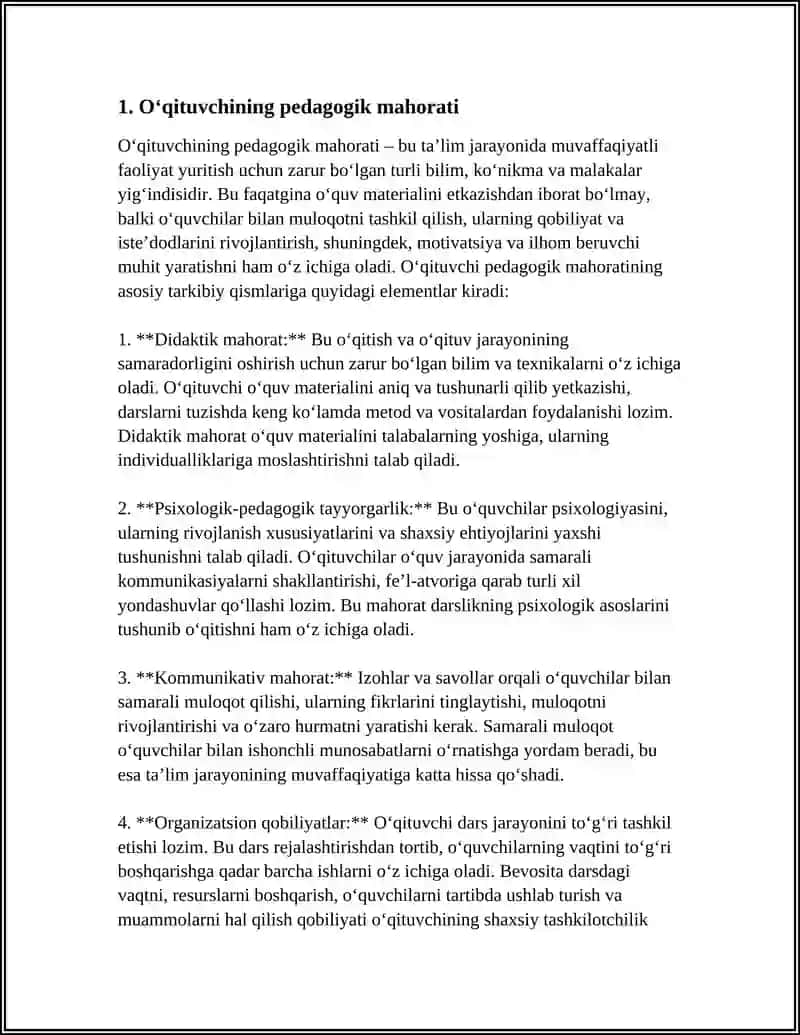 OʻQITUVCHI FAOLIYATI PEDAGOK FAOLIYATI 3