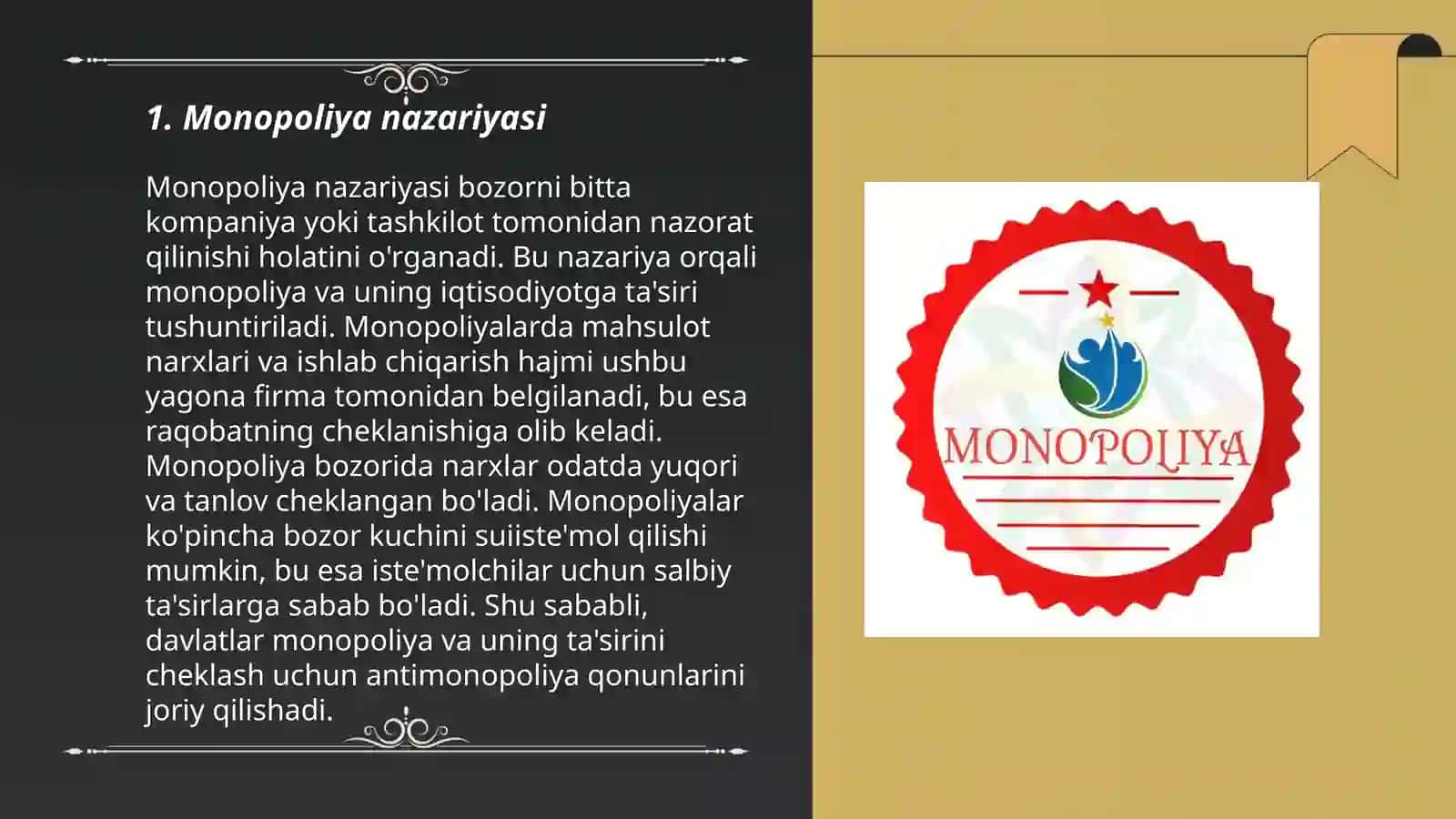 Monopoliya va monopsoniya 3