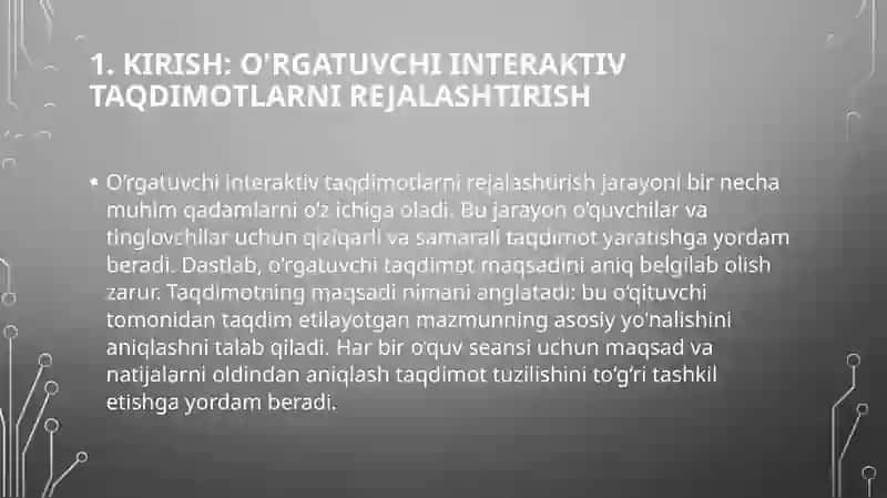 Kirish:o'rgatuvchiinteraktivtaqdimotlarnirejalashtirish 3