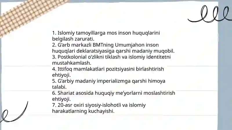 Qohirada Deklaratsiyasi Tarixi va Mazmuni 3
