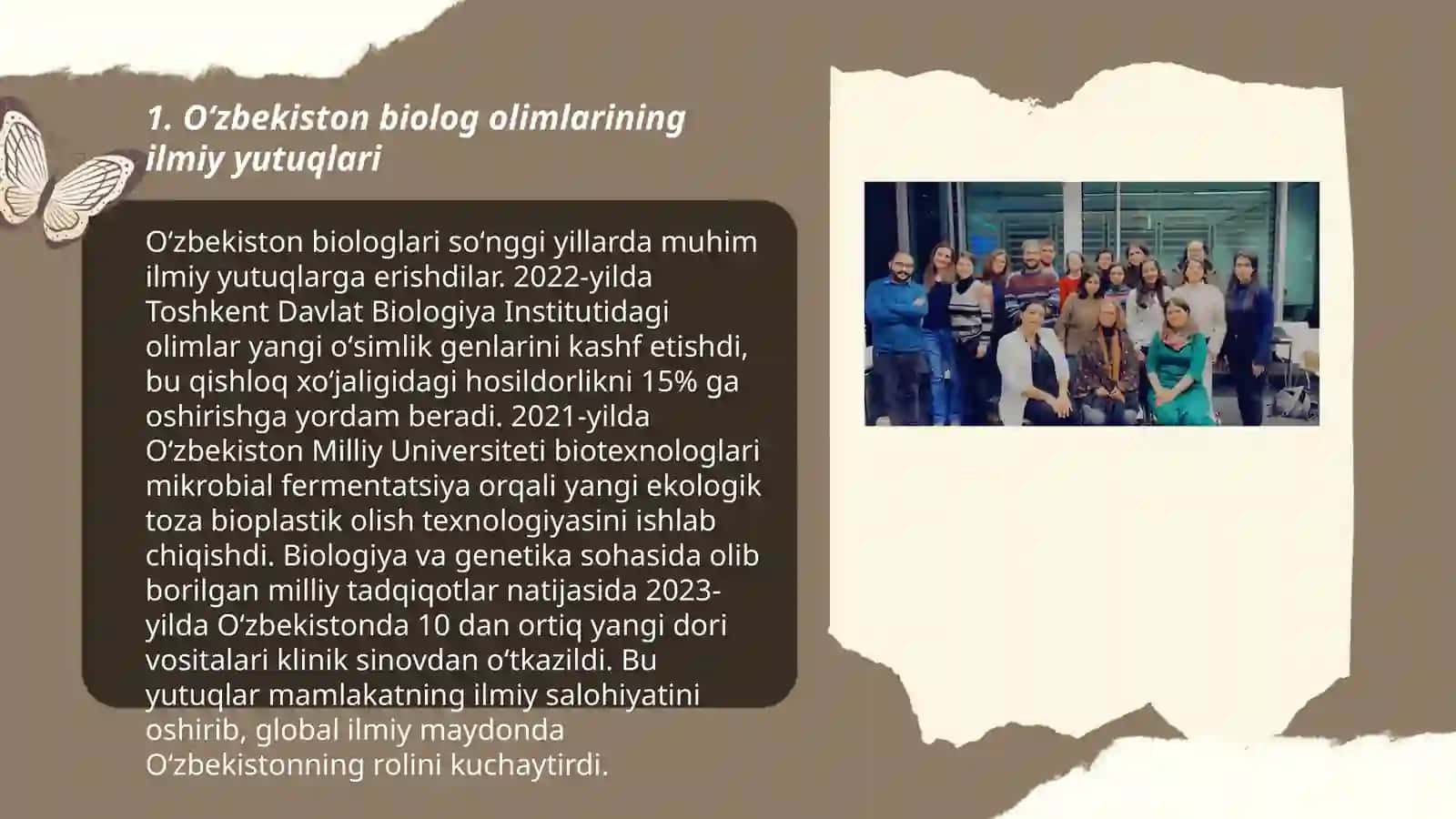 Oʻzbekistonning biolog olimlari dunyo nigohida 3