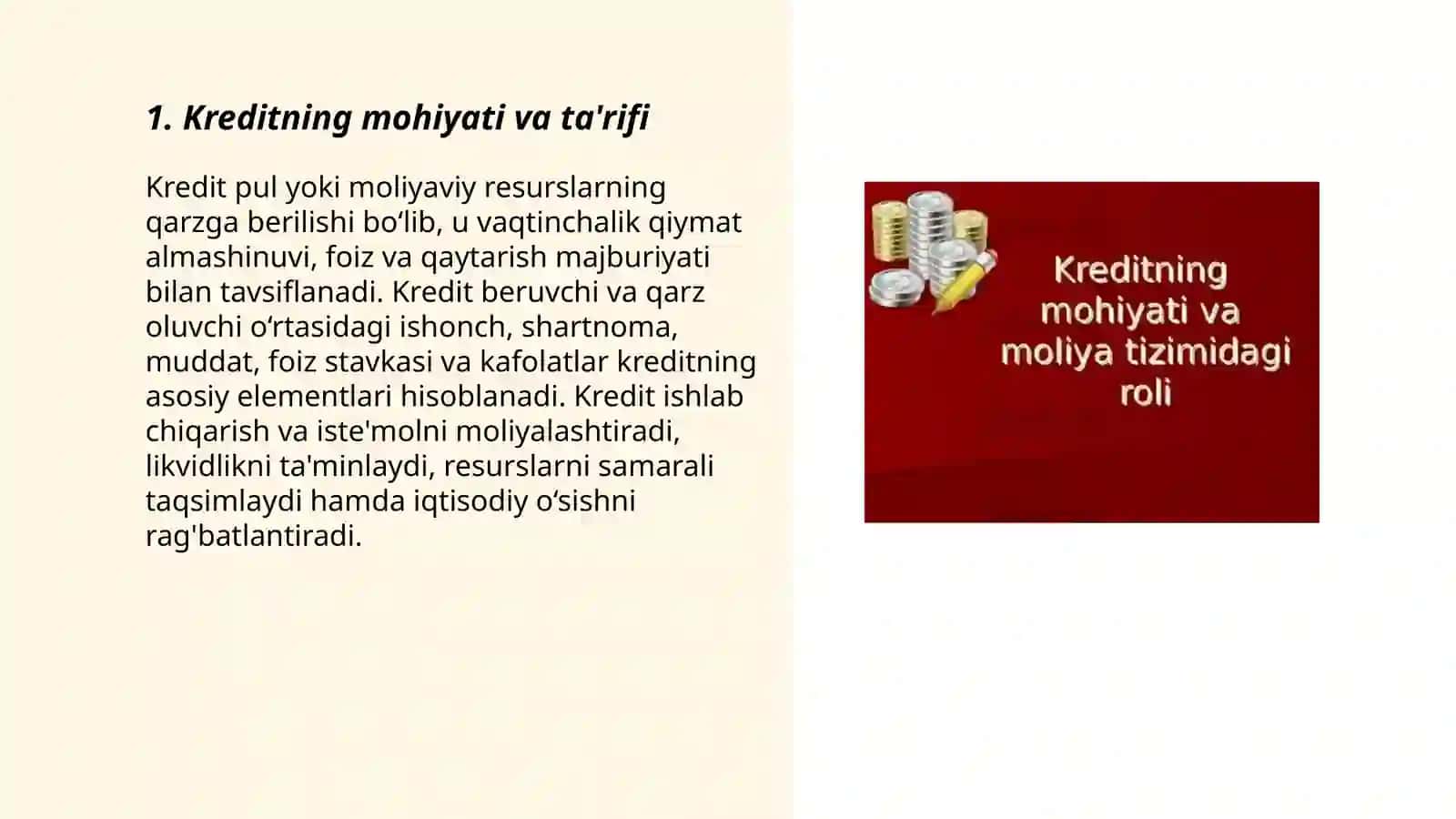 Kreditning zarurati, mohiyati va funksiyalari 3