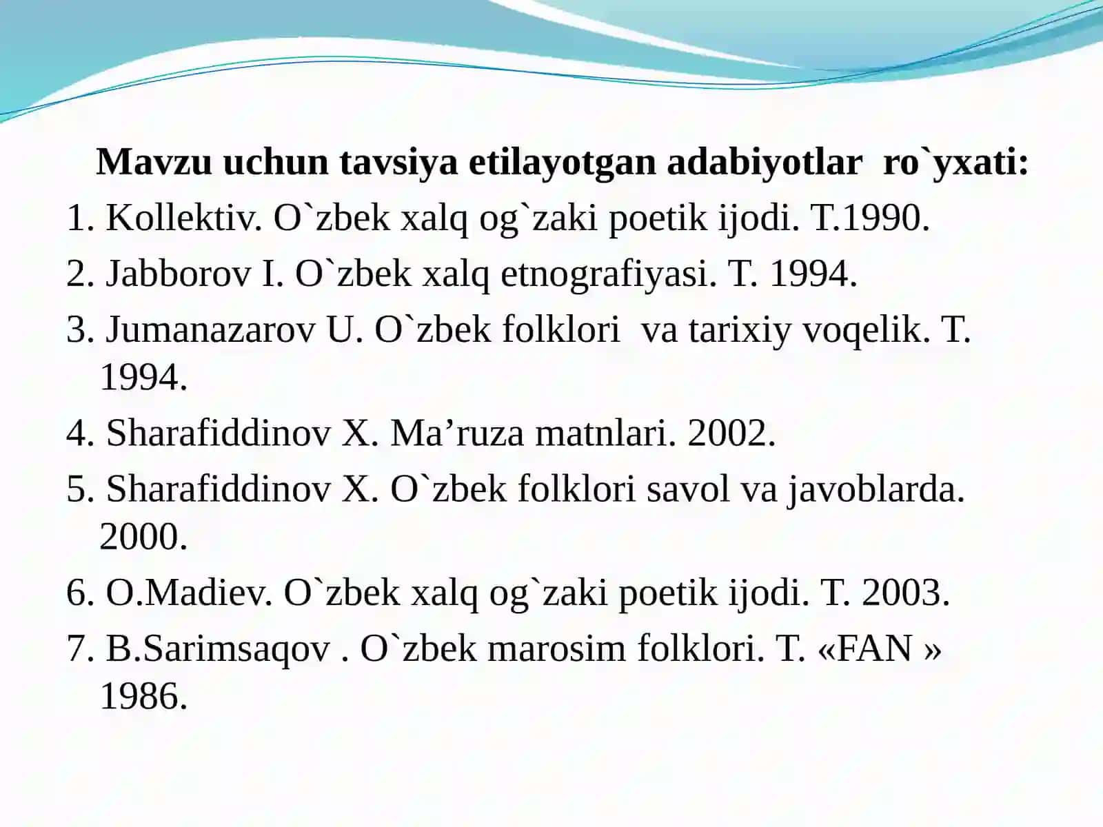 FOLKLOR VA FOLKLORSHUNOSLIK 3
