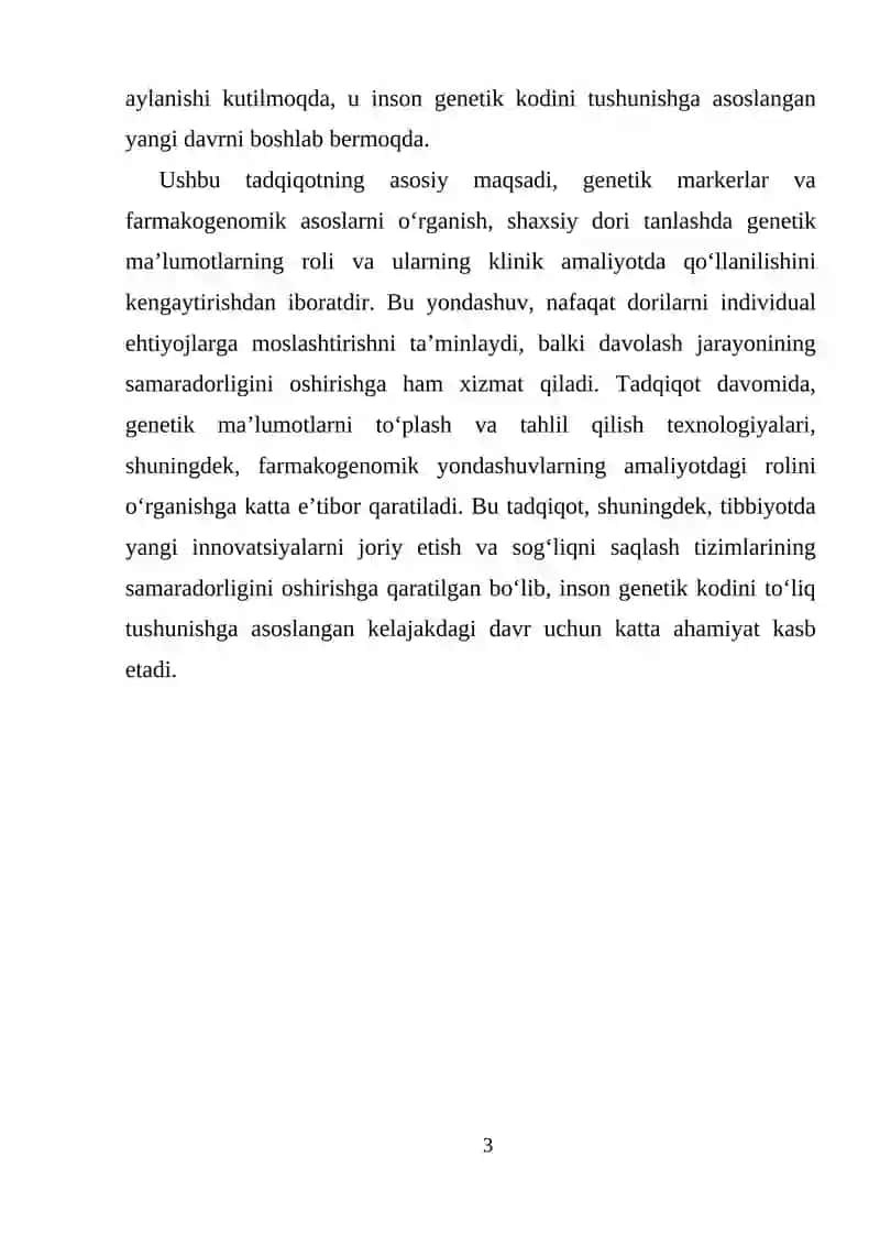 Farmakogenomika va Shaxsiy Dori Tanlov 3
