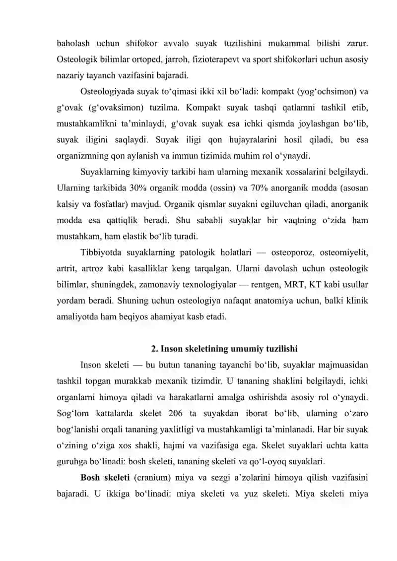 Osteologiya- tayanch harakat talimi 3