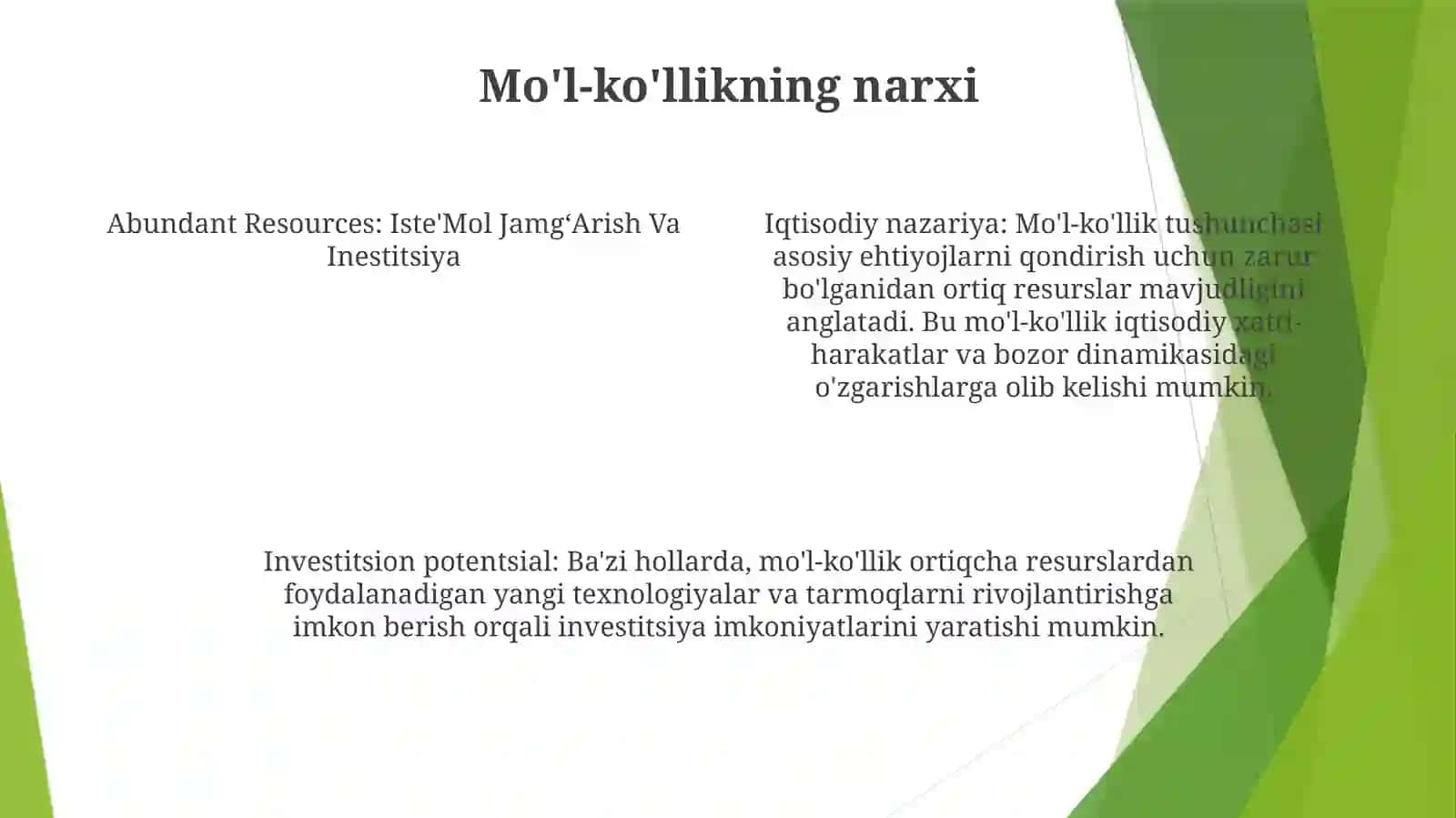 Iste'Mol JamgʻArish Va Inestitsiya 3