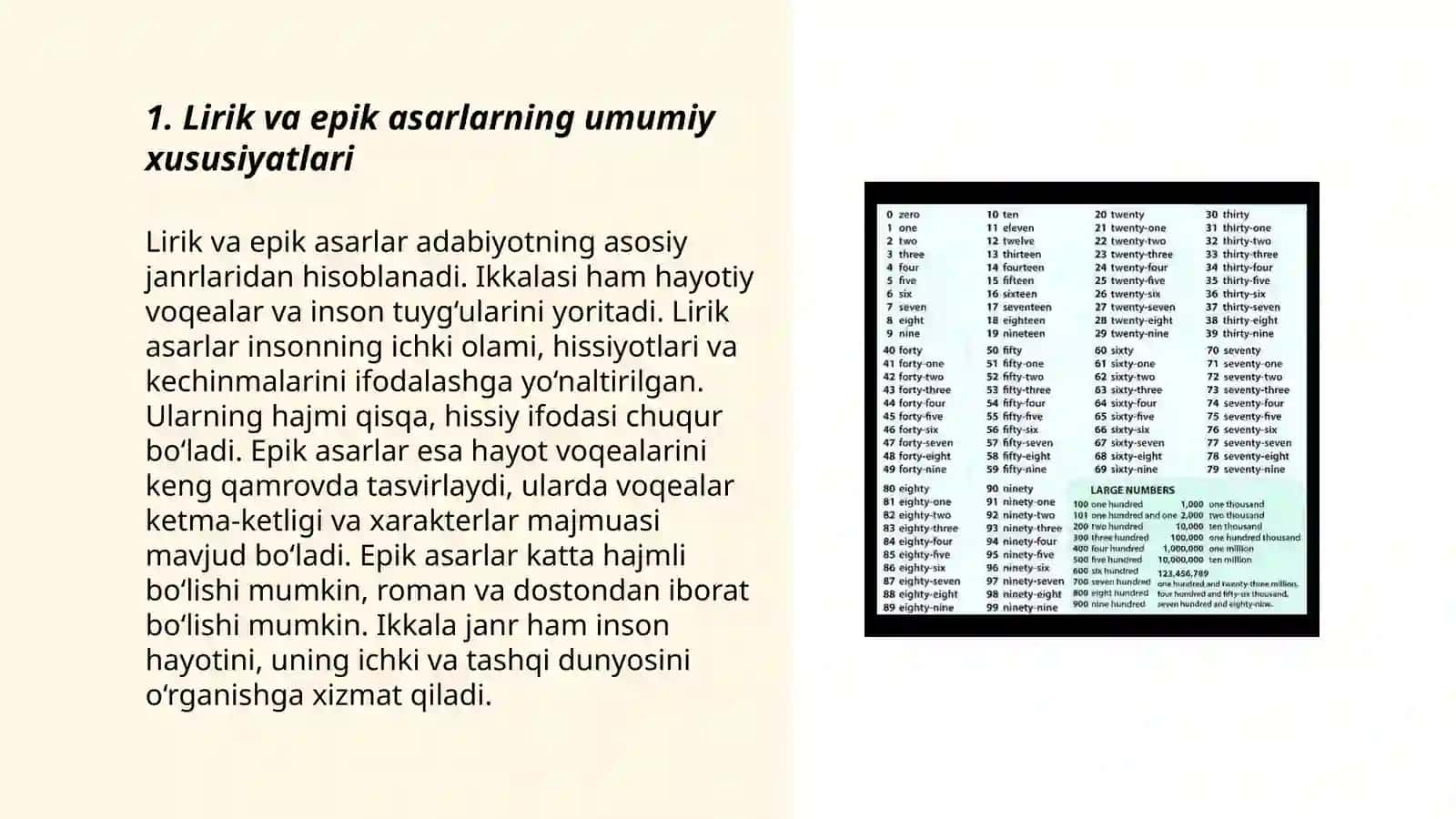 Lirik va epik asarlarni tahlil qilish 3