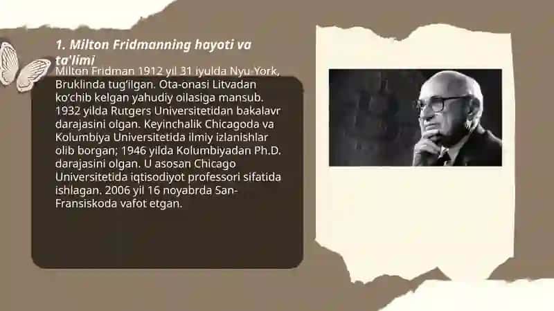 Milton Fridmanning hayoti va ta'limi 3