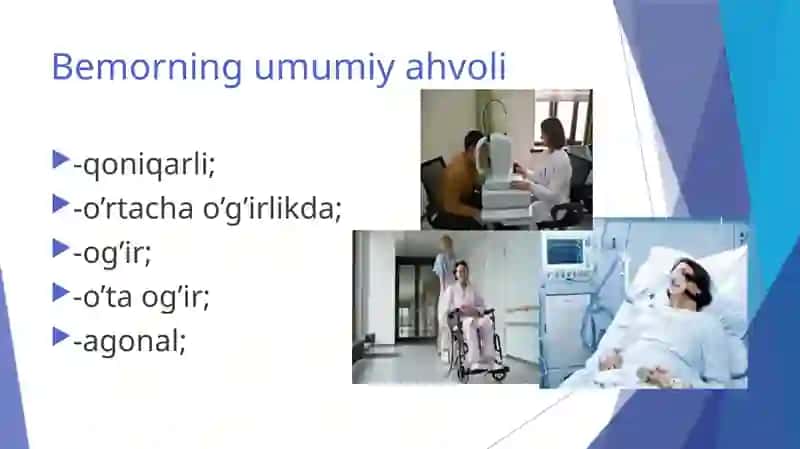 Bemorni mustaqil ko’zdan kechirish 3