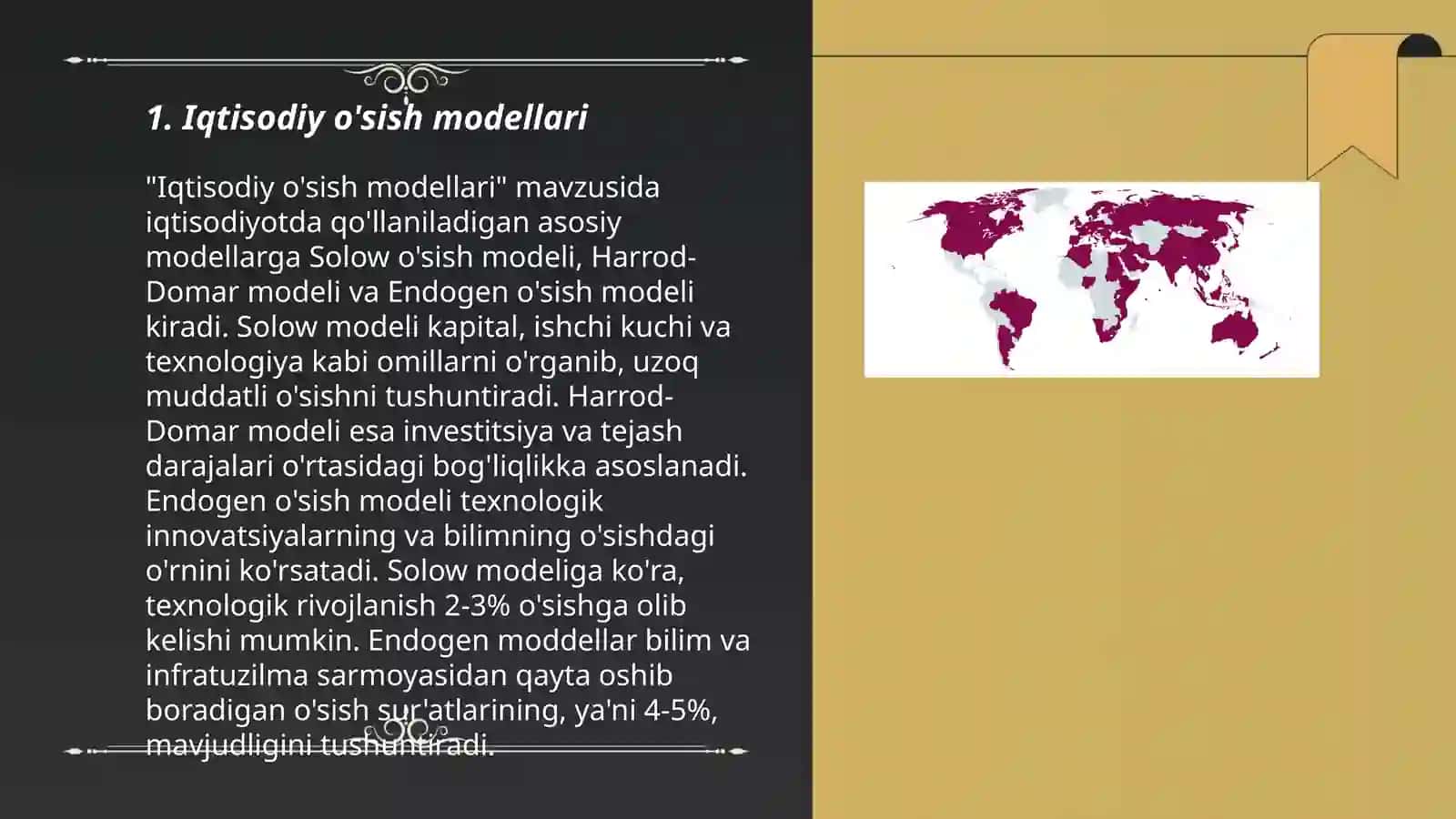 Iqtisodiy o'sish modellari 3