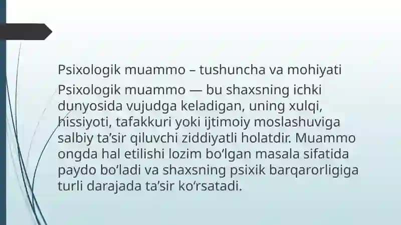 Psixologik muammo 3
