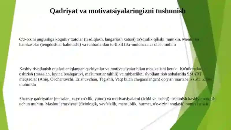 Oʼzini anglash va professional oʻsish psixologiyasi 3