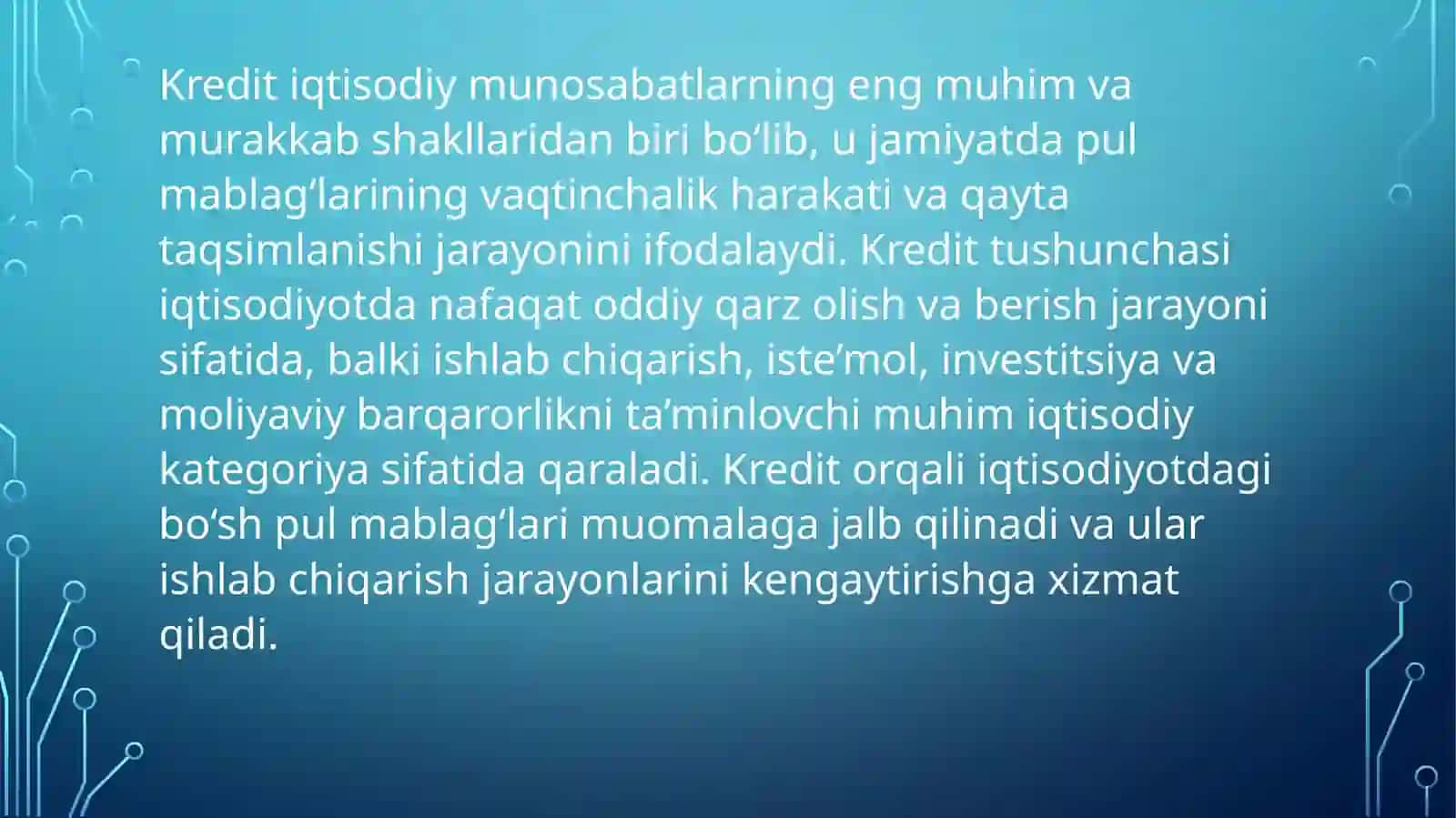 Kreditning mohiyati va vazifalari 3