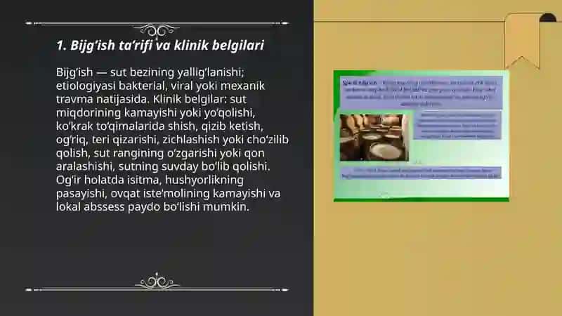 Bijg’ish. Sutni ko’tarolmaslik. 3