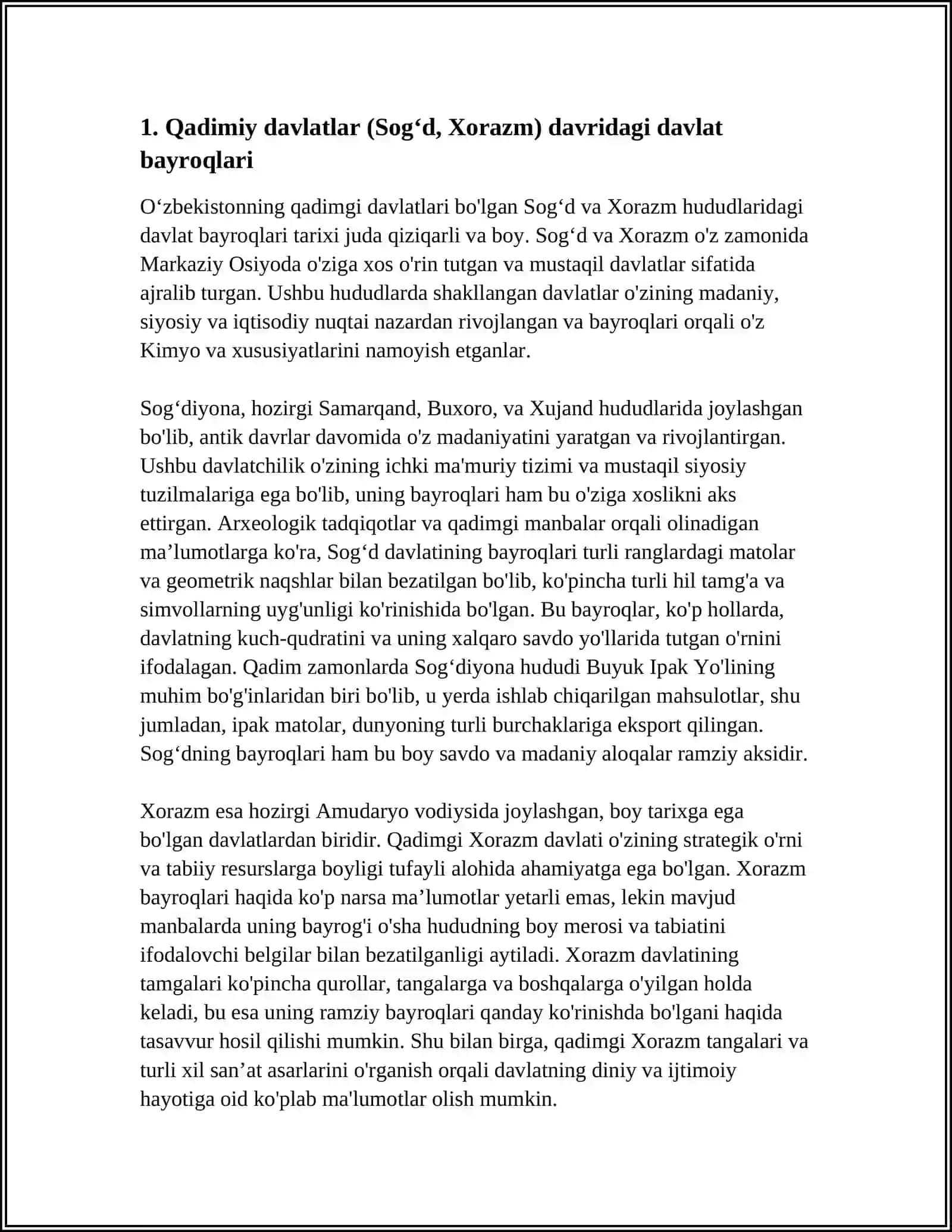 O'ZBEKISTON DIYORIDAGI DAVLATLAR BAYROQLARI TARIXI 3