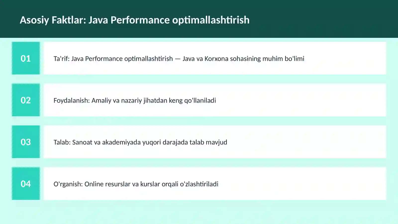 Java Performance optimallashtirish 3