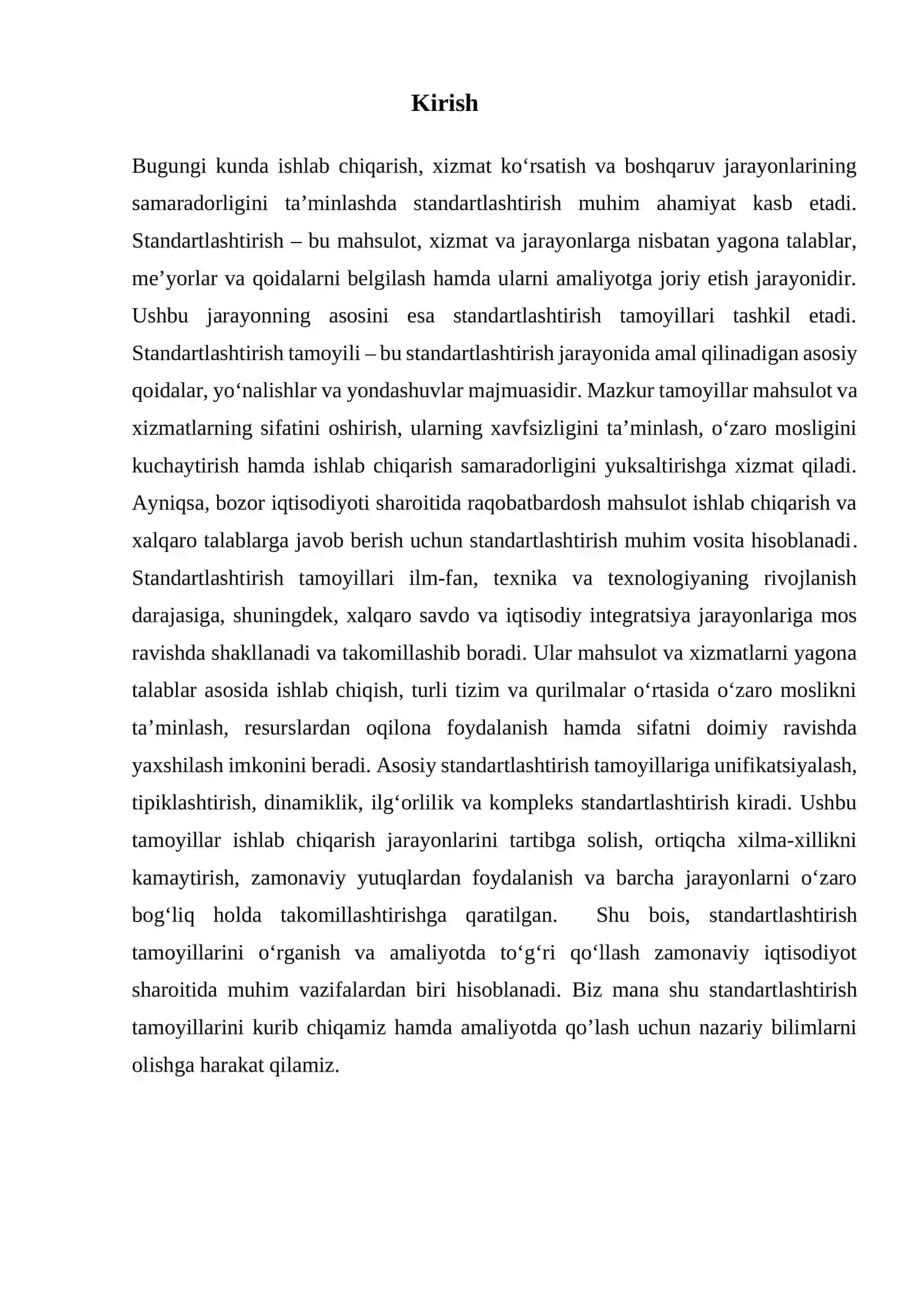 MUSTAQIL ISH standartlashtirish tamoyilari 3