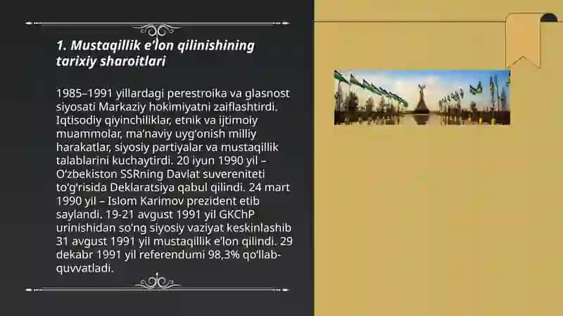 Mustaqillik eʼlon qilinishining tarixiy sharoitlari 3