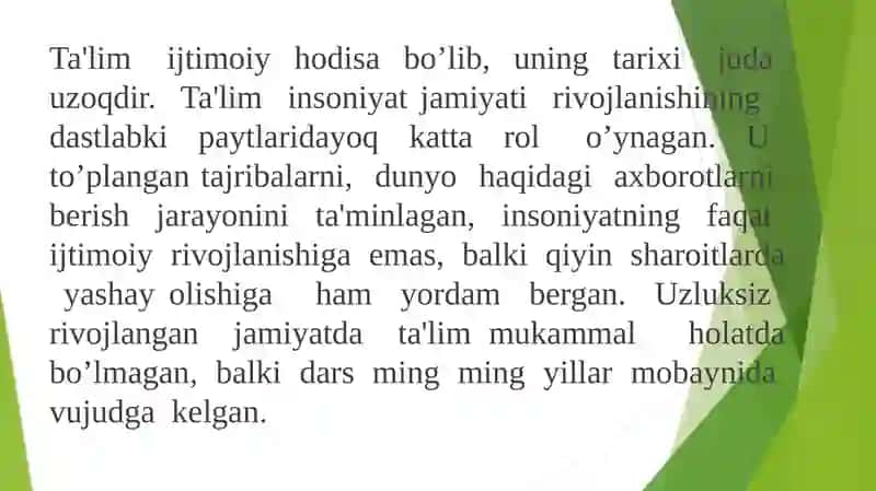 O'zbekiston Respublikasining ta'lim to'g'risidagi qonuni 3