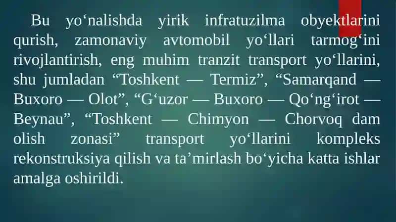 AVTOMOBIL YO‘L INFRATUZILMASI 3