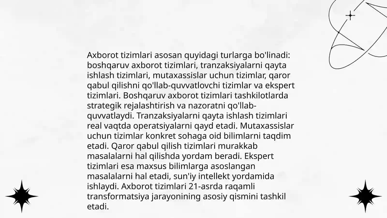 Axborot tizimlari turlari 3
