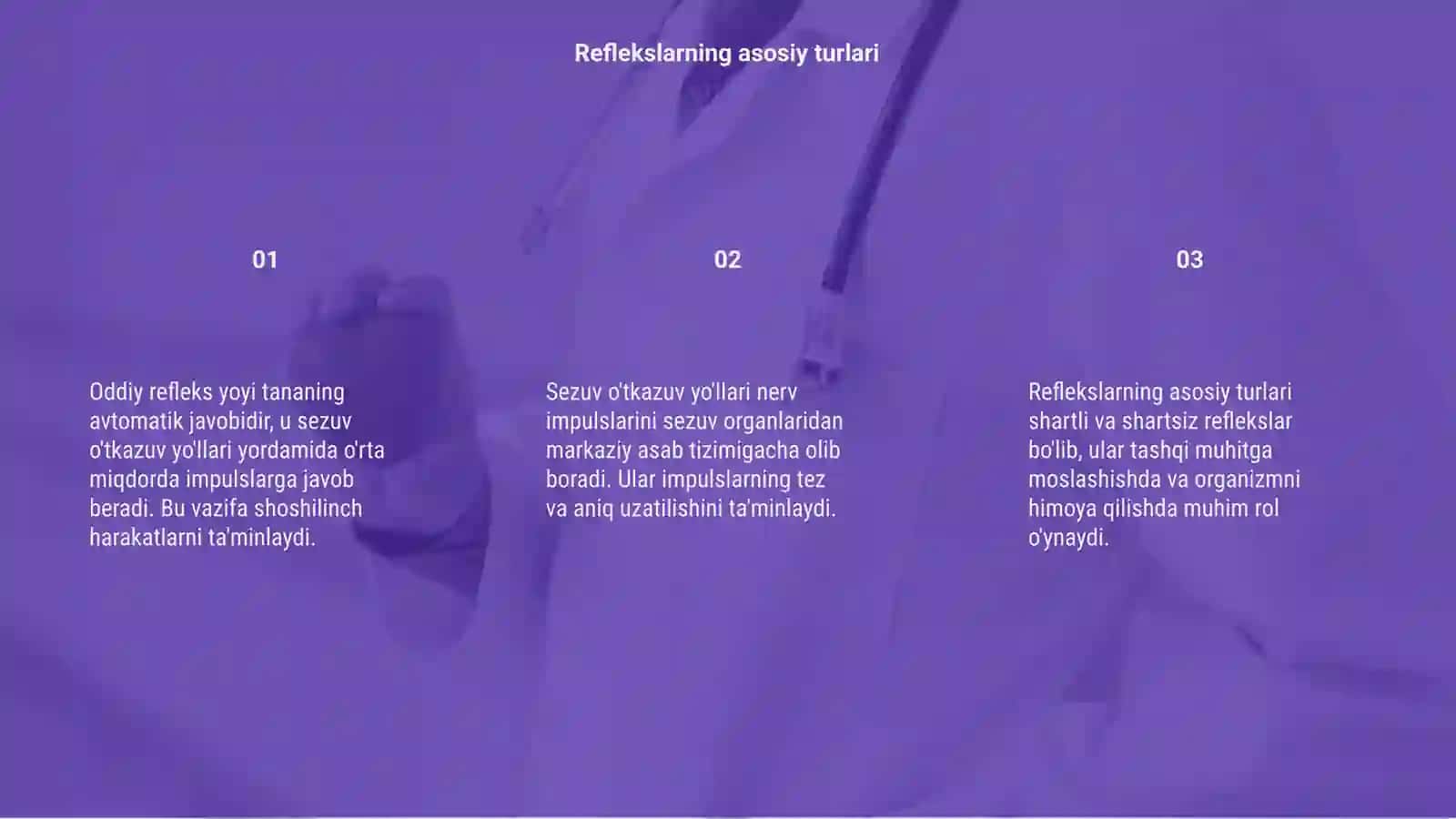 Oddiy refleks yoyi, Sezuv o'tkazuv yo'llari 3