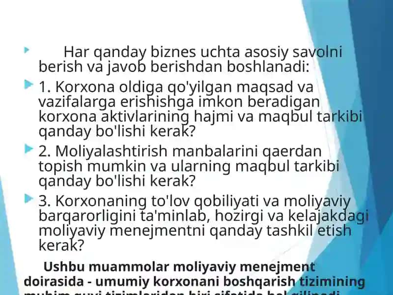 Moliyaviy menejment 3